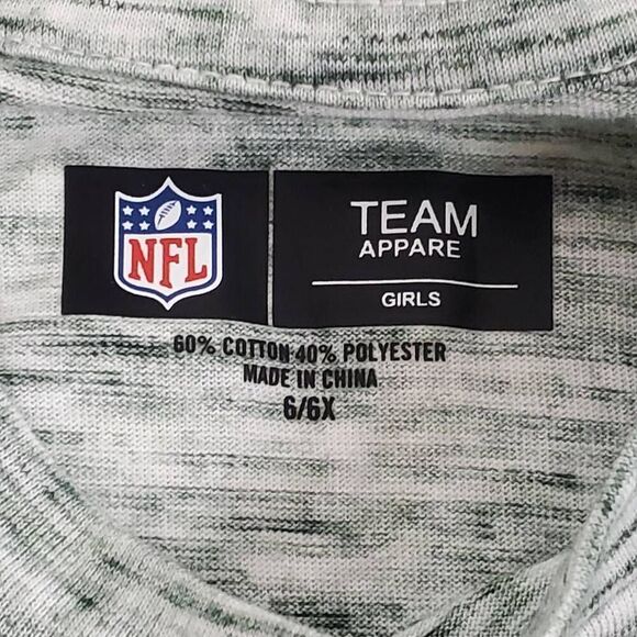 NFL Teams Girls Youth XL Gray Greenbay Packers T-shirt - Picture 3 of 7